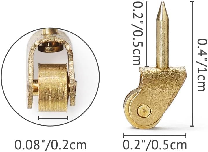 10 Pcs Gold Dollhouse Miniature Gold Pulley Decorations, 1/12 Scale DIY Accessories?Dollhouse Decor Shooting Props
