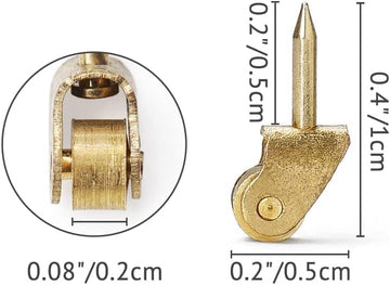 10 Pcs Gold Dollhouse Miniature Gold Pulley Decorations, 1/12 Scale DIY Accessories?Dollhouse Decor Shooting Props