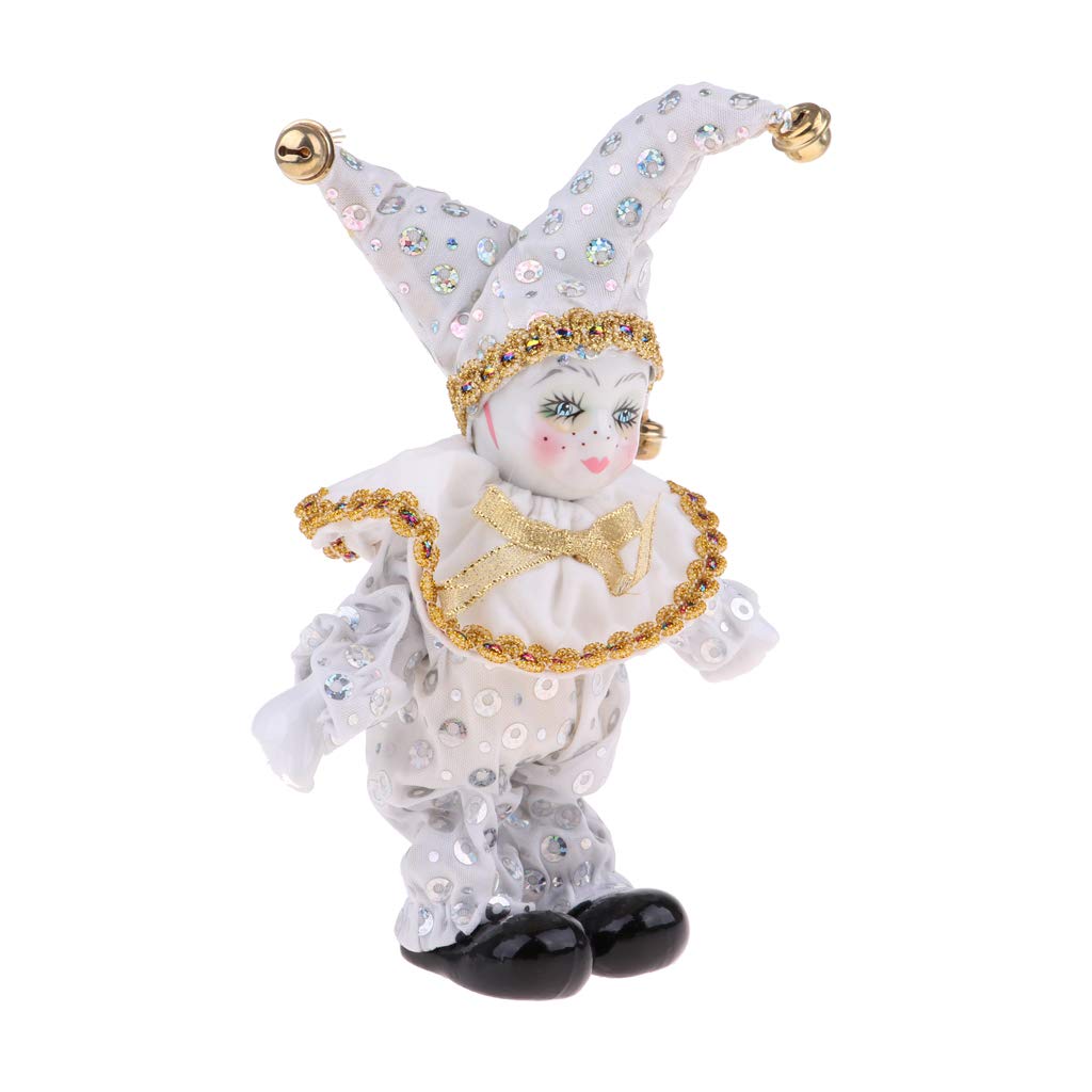 SM SunniMix 8inch Lovely Porcelain Dolls Italian Dolls Model Standing Doll Desktop Decoration Collectibles White