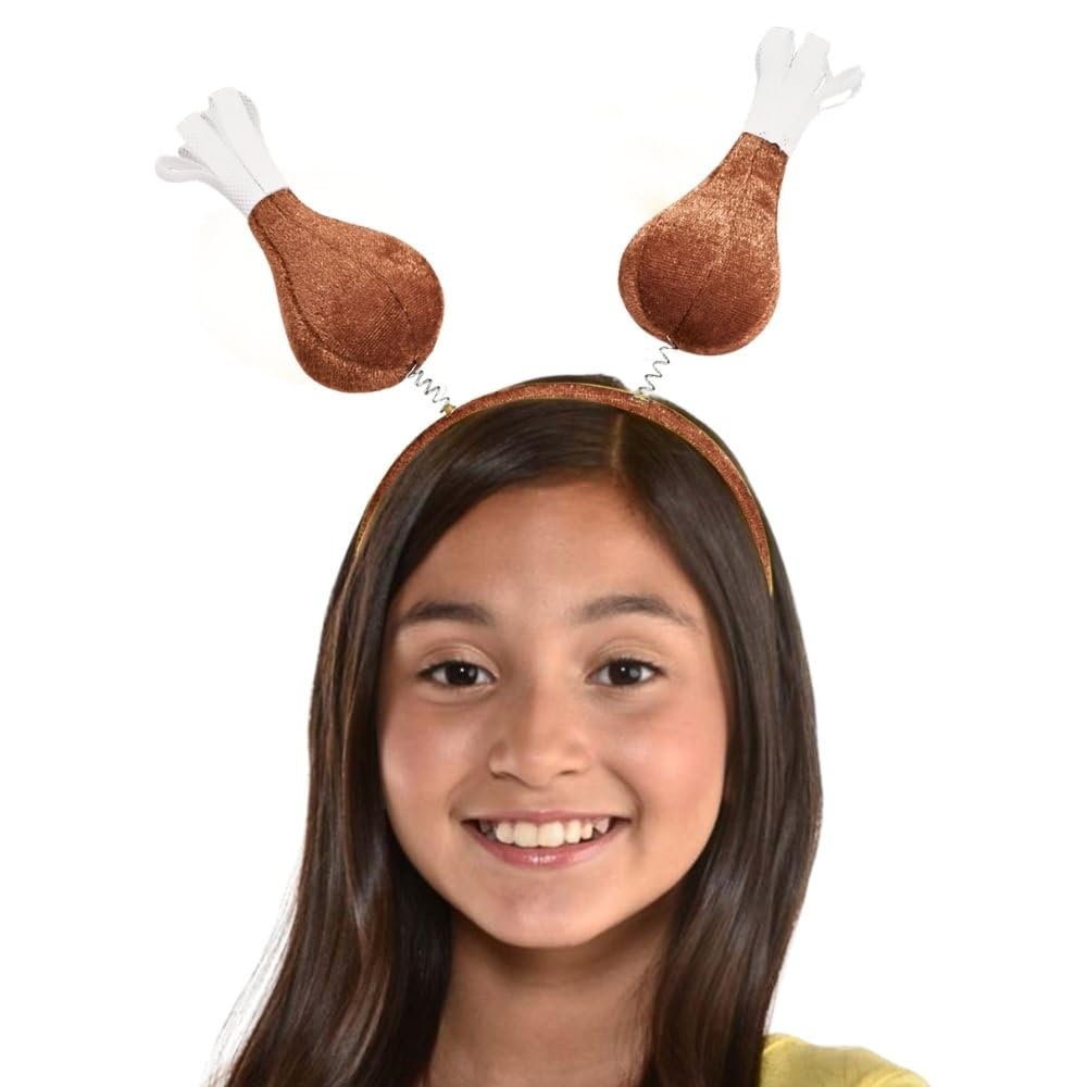 Turkey Drumstick Brown Plush Headbopper - 9.5" x 10" (Pack Of 1) - Party Wearable Accessory
