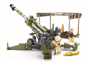 Octopbrik Flak Anti-Tank Gun, Military Brick Sets, Compatible with Major Brand, Army Series Building Block with 2 Soldiers Figures (258 Pieces)