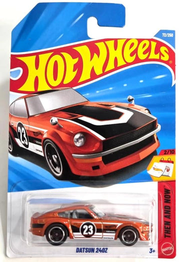 Hot Wheels Datsun 240Z [Orange] Then & Now 2/10, 72/250, 1:64 Scale Diecast Toy Vehicle