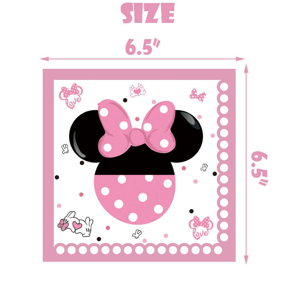 80 Pcs Pink 3rd Birthday Party Tableware Pink Wild Three Paper Plates Napkins Forks for Girls Three Years Old Birthday Party Supplies Decorations