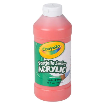 Crayola Portfolio Series 16-Ounce Acrylic Paint, Light Red