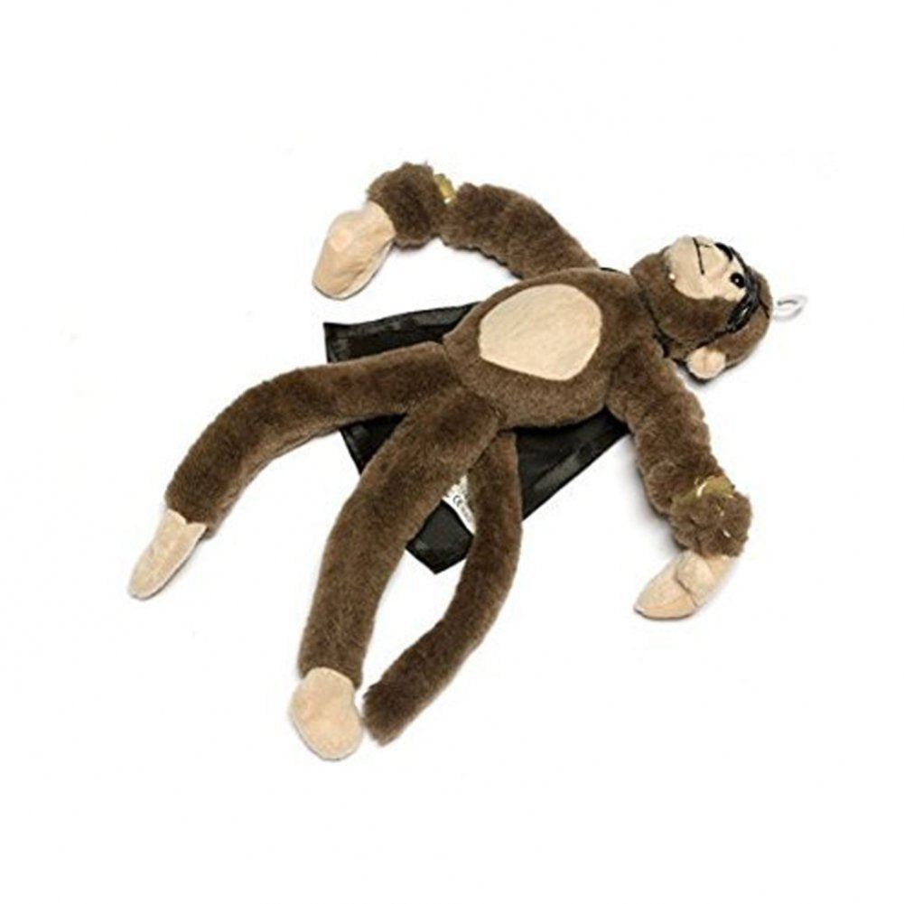 YMCtoys - Flying Screaming Flingshot Slingshot Novelty Monkey Plush Doll Toy, Launches up to 50 Feet
