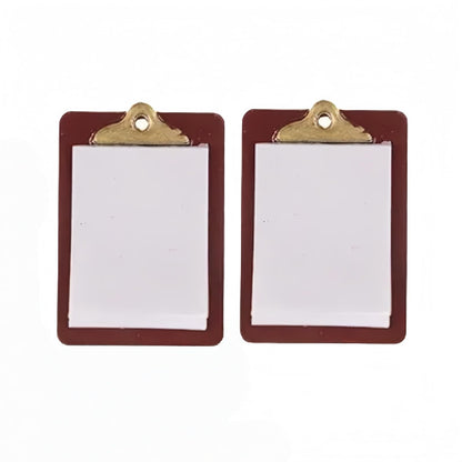 2Pcs 1/12 Miniature Clipboard Dollhouse Decoration Accessories Dollhouse Décor, Accessories