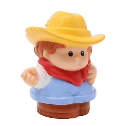 Fisher-Price Replacement Part for Collectible Little People Animal Sounds Farm Playset 72791 - Replacement Farmer Jed Figure Overalls Straw Hat