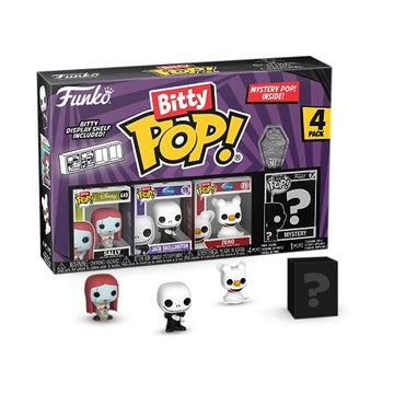 Funko Bitty Pop the Nightmare Before Christmas - Sally, Jack Skellington, Zero and A Surprise Mystery Mini Figure - 0.9 Inch (2.2 Cm) Collectable