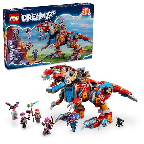 LEGO Dreamzzz Cooper’s Robot Dinosaur C-Rex Building Toys - Dinosaur Toys for Kids, Boy & Girls, Ages 9+ - Birthday Gift for Children - 71484