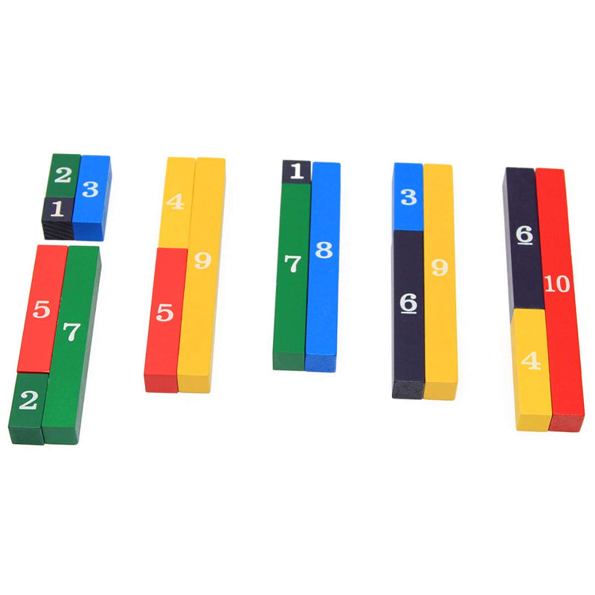 Mfumyy Montessori Math Materials for Preschool, Wood Small Numerical Rods,Educational Counting Toy,Math Blocks,Addition and Subtraction Games