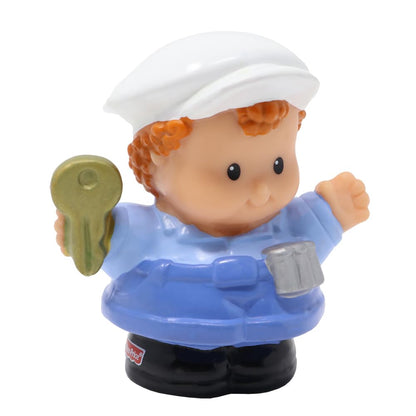 Fisher-Price Replacement Part for Collectible Little People Airport Parking Garage Mall Playset G8129 - Replacement Valet Parking Attendant Red Curly