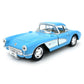 KiNSMART - 1957 Chevy Corvette 1:34 Scale 5" Die Cast Metal Model Classic Car Toy