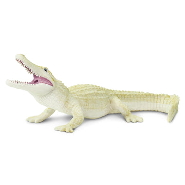 Safari Ltd. White Alligator Figurine - Realistic 6" Hand-Painted Wildlife Figure - Educational Toy for Boys, Girls & Kids Ages 3+