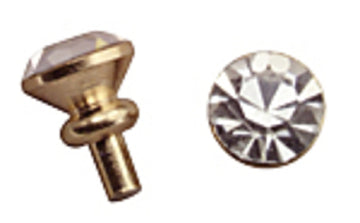Dolls House Miniature Door Drawer Furniture 6 Crystal & Brass Handles Knobs