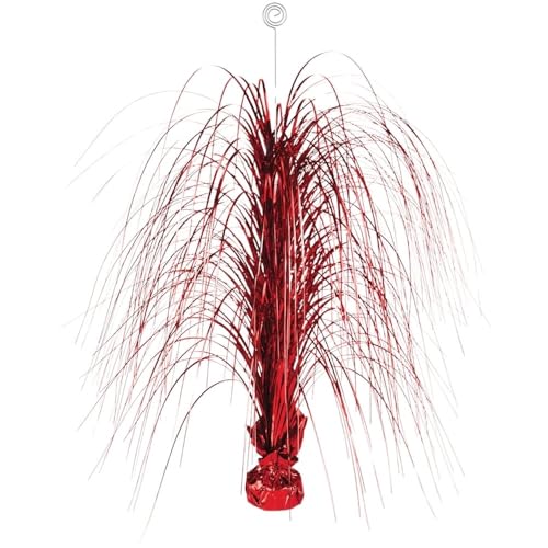 Stunning Apple Red Foil Spray Centerpiece - 28" (1 Pc.) - Eye-Catching & Versatile Decor - Perfect For Any Event