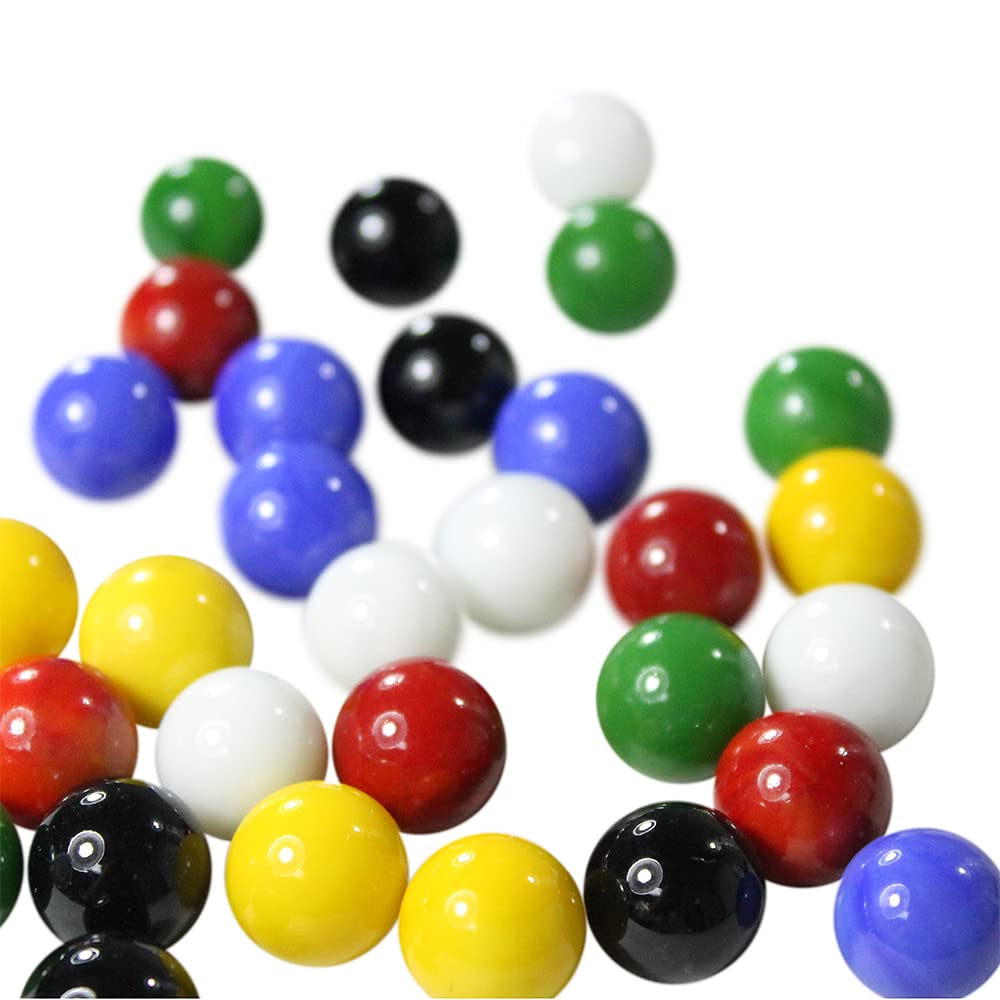 Mega Marbles 14mm Chinese Checkers and Marble Runs Game Replacement Marbles - 60 Piece