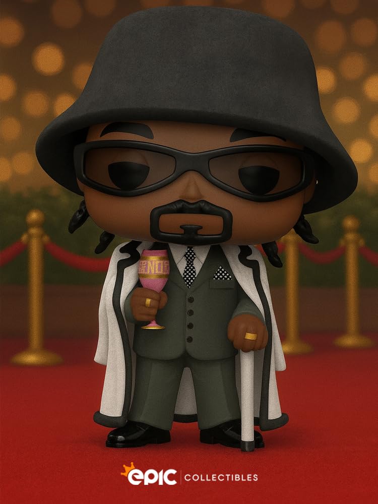 Epic Collectibles Pop Rocks - Snoop Doggy Dogg in Suit (Flocked) Limited Edition Exclusive Vinyl Figure Bundled with Box Protector Compatible for