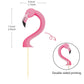 24Pcs Flamingo Cupcake Toppers, Tropical Cake Toppers