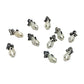 An_Shop 10pcs Artificial Animal Accessories Clay Goldfish Packs Miniature Figurine Mini Decorative for DIY Ornament Craft DIY Dollhouse Silver Pearl