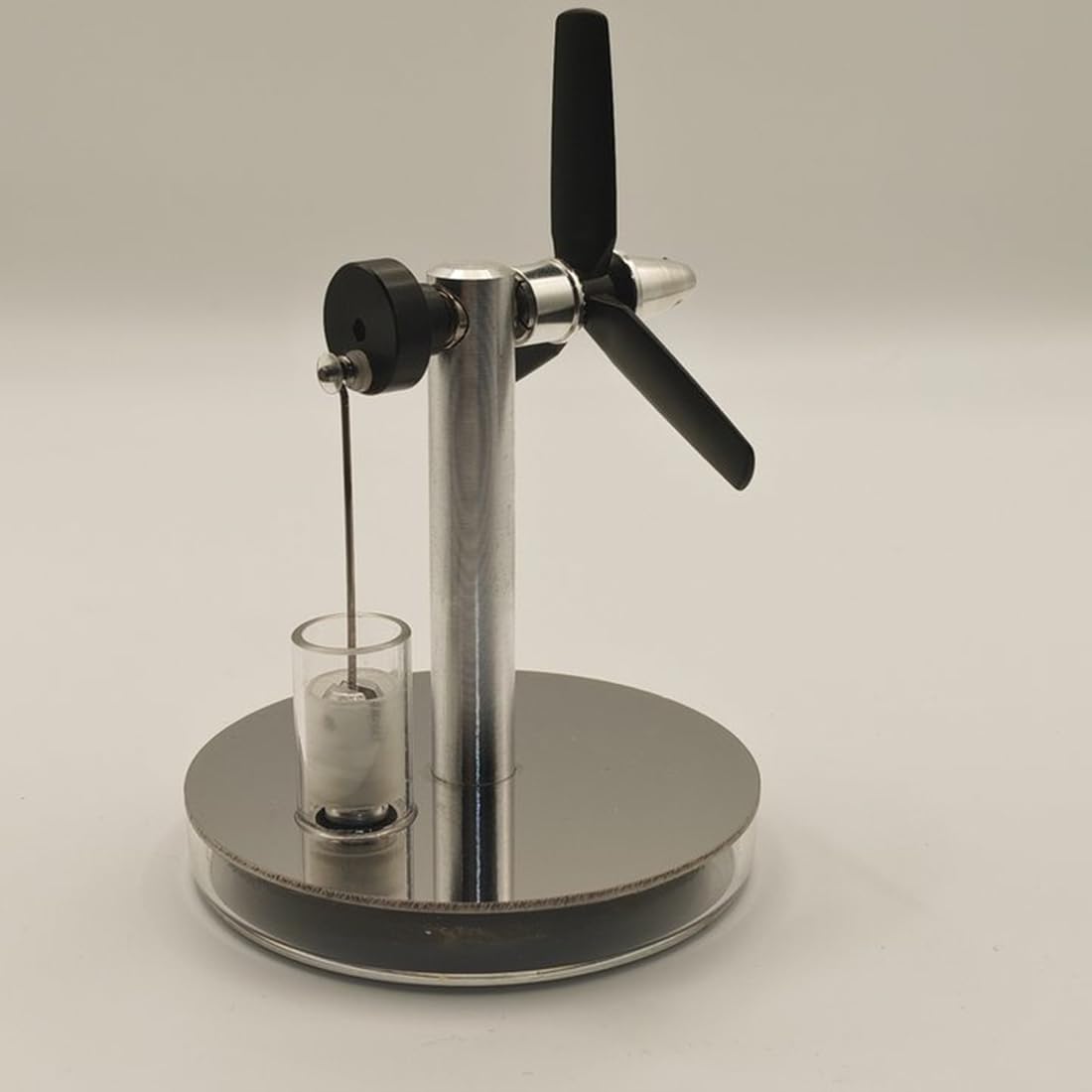 RBLOCTOYNY Three-Blade Propeller Stirling Engine Model, Low-Temperature Heat-Powered Physics Educational Kit with Visible Operation, Perfect