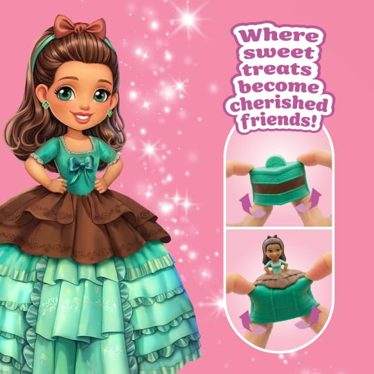 Sweetopia Dolls Patisserie Playset - Collectible Transforming Dolls with Special Backdrop, Includes 4 Miniature Pastries that Turn Into Princesses