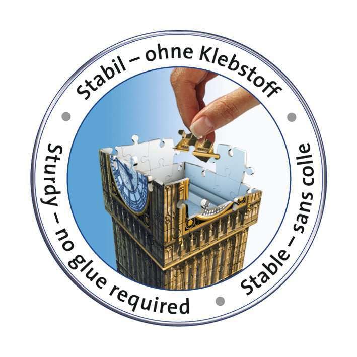 Ravensburger Big Ben 216 Piece 3D Jigsaw Puzzle for Kids and Adults - 12554 - Easy Click Technology Means Pieces Fit Together Perfectly