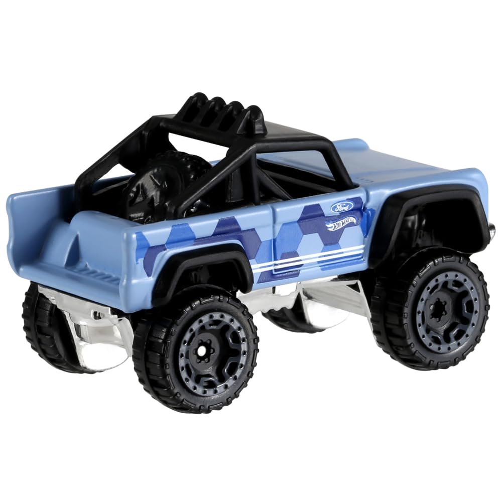 Hot-Wheels Camouflage Collectible Series - Blue Sport Utility Vehicle Truck ~ DWF44 ~ Inspired by Custom Ford Bronco SUV ~ 5/8