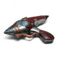 Hub's Alien Blaster Replica Foam Gun - Sci-Fi Retro Ray Gun Toy for Cosplay, Halloween, Display & Collectors - 13" Multicolor Barrel with Red & Silver