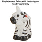 Replacement Part Fisher-Price Little-People Noah's Ark Playset - BMM06 - DKV14 ~ Replacement Zebra with Ladybug on Head Figure, White, Black, Red