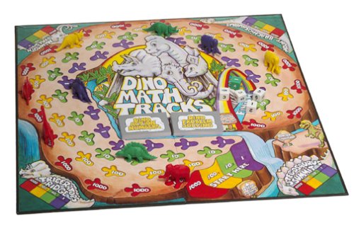 Learning Resources Dino Math Tracks Game - Math Manipulatives, Montessori Board Game, Addition and Subtraction, Counting Literacy Toys, STEM for Kids