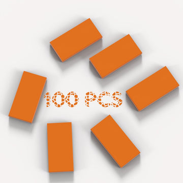 100 Piece Orange Building Tiles Bulk Assortment Pack, 2x4 Tiles Accessories for Building, Compatible with Lego Parts and Pieces