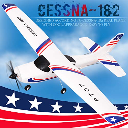 New P707 3Ch RC Airplane, Upgraded F949, Fixed Wing Plane Outdoor Toys with 2.4G Transmitter, Extra Battery and Propeller … (Light Version)