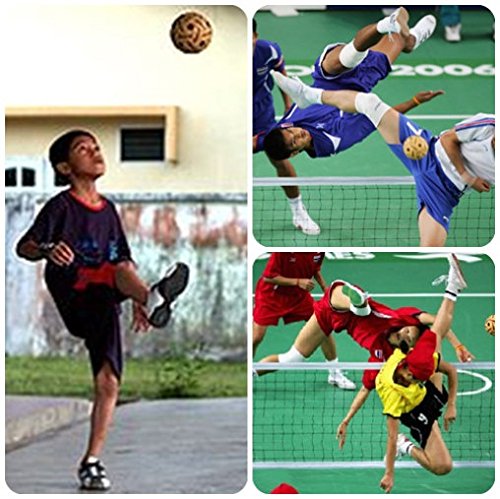 perfect2desire Rattan Ball Small Handmade Sepak Takraw Sport Kick Ball Rattan 4 Inches