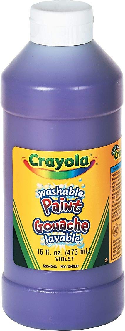 16 Pack CRAYOLA LLC FORMERLY BINNEY & SMITH CRAYOLA WASHABLE PAINT 16OZ VIOLET