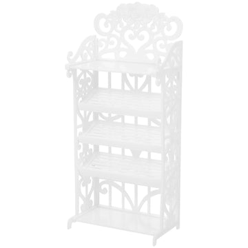 NUOBESTY Doll Shoes Rack Miniature Dollhouse Furniture for Girl Dolls Organizers Storage Accessories Playset