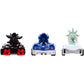 Sonic The Hedgehog Racing Toys Set - 3 Car Bundle with 6" Racing Pull Back Action Vehicles Featuring Shadow, Silver Plus Stickers, More | Sonic