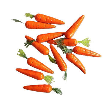 10Pcs Miniature Carrot Models, Artificial Vegetables for Mini Kitchen Decoration, Party Supplies