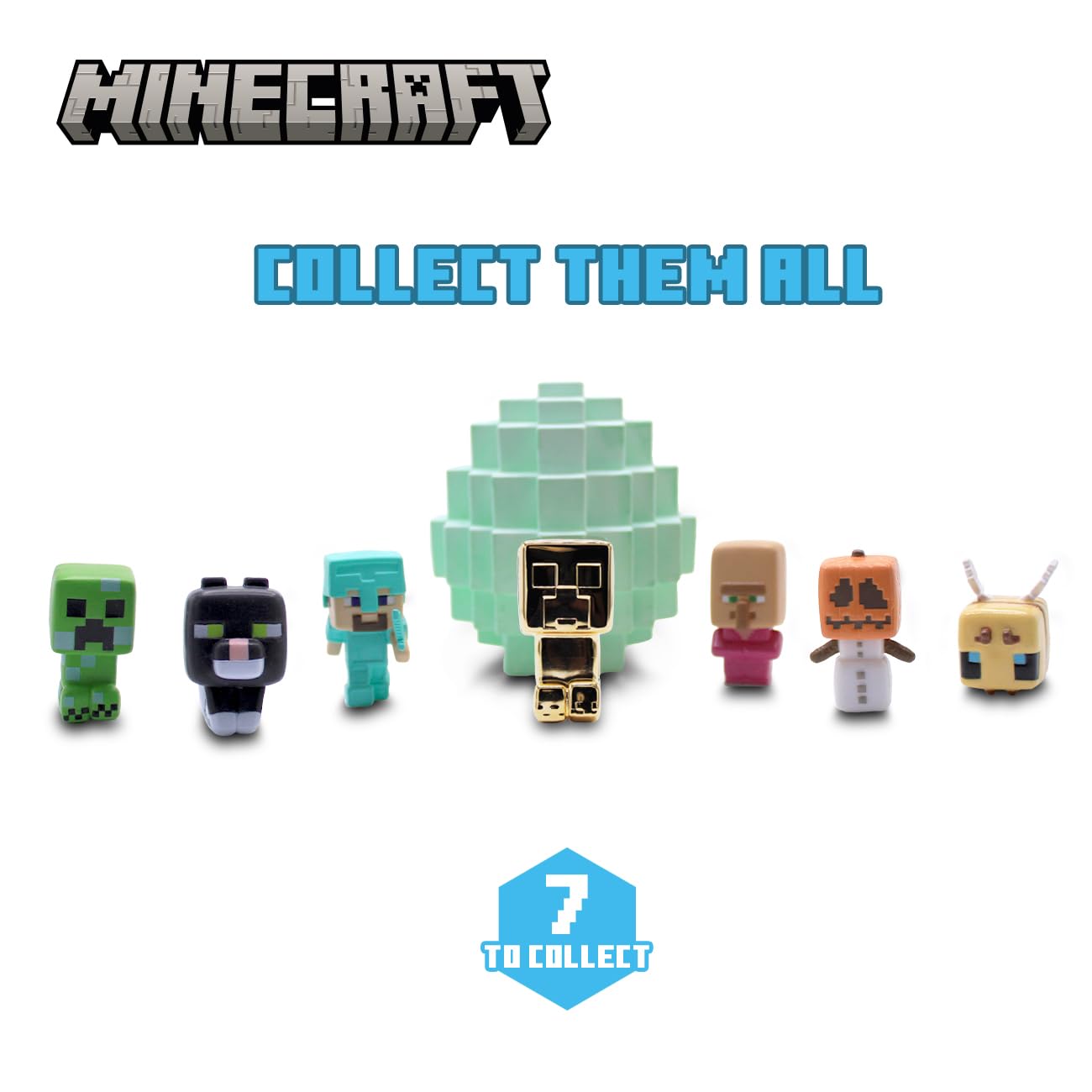 Minecraft Mine Kit - Dig Your Own Mystery Block with Mini?Figure, Iron Pickaxe, Water?Soak Mining Activity, Collectible Gold?Plated Creeper (1?in?48)