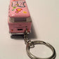 KiNSMART 1962 Volkswagen Classic Hippie Love & Peace Bus 1:64 Scale 2.5 Inch Die Cast Metal Model Key Chain, Pullback Action (Pink)