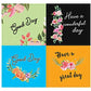 Creanoso Flower Theme Greetings Stickers (10-Sheet) - Total 120 pcs (10 X 12pcs) Individual Small Size 2.1 x 2. Inches, DIY Decoration Art Decal