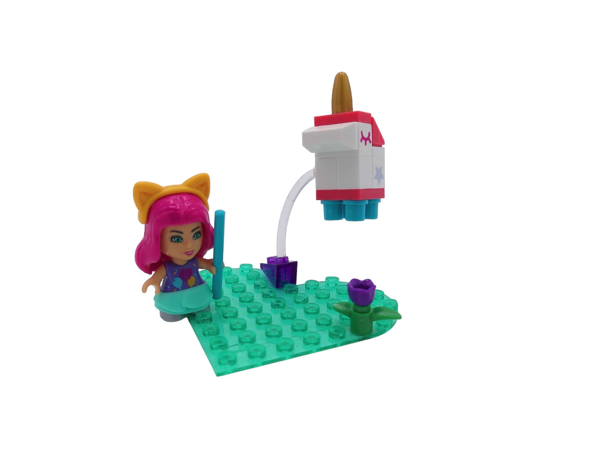 MEGA Barbie Toy Building Set Color Reveal, Reveal Party with 1 Barbie Micro-Doll and Accessories, Easy to Build Set for Ages 4 and Up