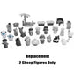 Mattel Replacement Parts for Little-People Christmas Nativity Playset - Replacement 2 Sheep Figures ~ Works with FPT07, DPX53, J2404 and Many Other