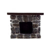Aztec Imports, Inc. Dollhouse Miniature Gray and Tan Fieldstone Fireplace