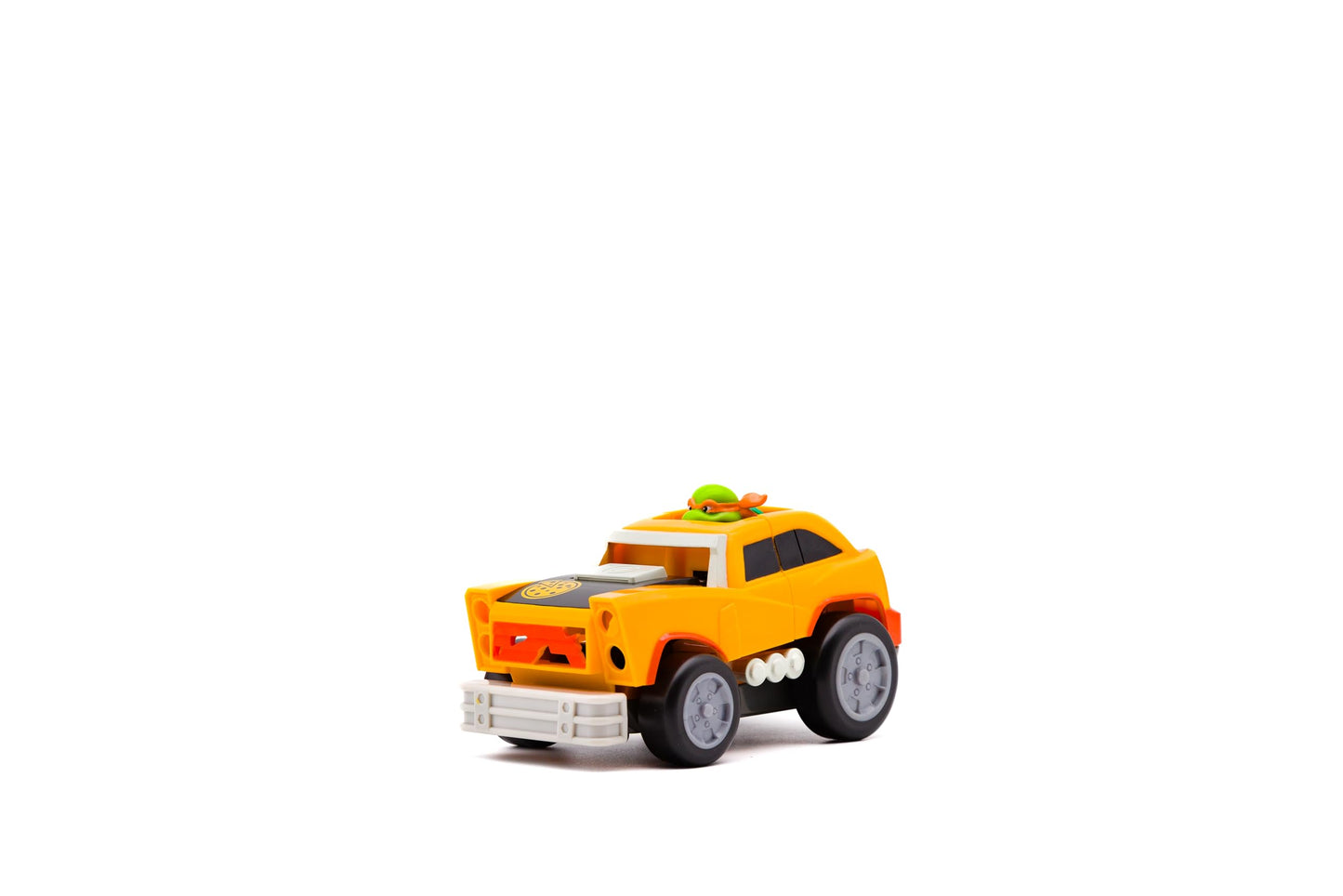 Teenage Mutant Ninja Turtles Toy, Michelangelo Shell Smashers, Light-Up Rev-Up Crash Vehicle with Smash & Reveal Action, Classic Edition, for Kids