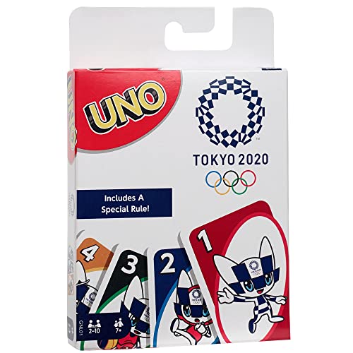 Mattel Games UNO Olympic Games Tokyo 2020 Card Game, with 112 Cards and Instructions for Players 7 Years and Older, Great for Kid, Family or Adult