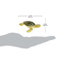Safari Ltd. Green Sea Turtle Baby Figurine - Realistic 2.38" Model Figure - Educational Toy for Boys, Girls, and Kids Ages 1+