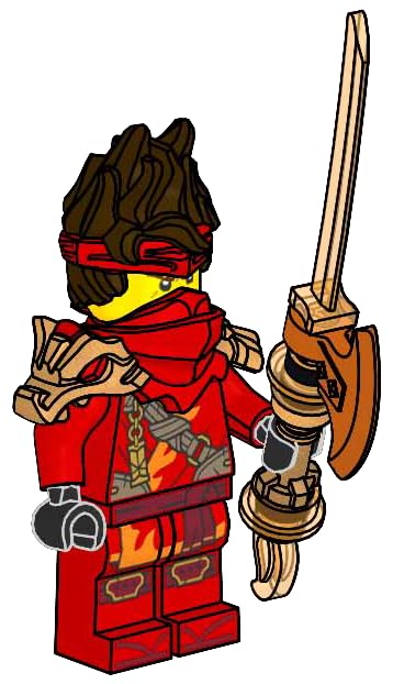 LEGO Ninjago Dragons Rising Season 3: Kai Minifigure with Tunic and Dragon Armor - Ages 6+