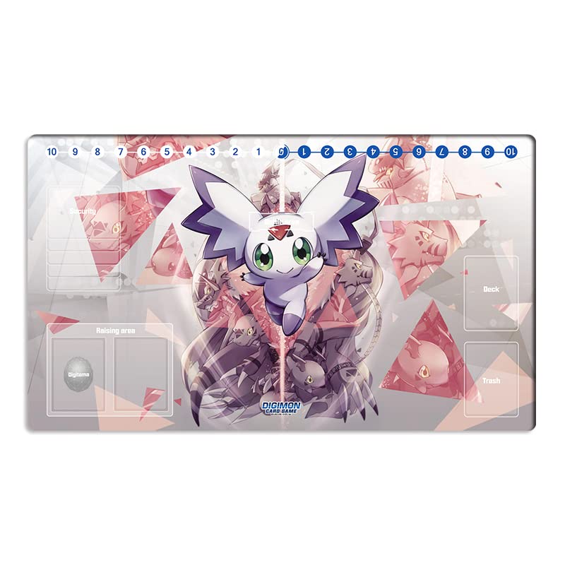 Mlikemat New DTCG Duel Playmat Digimon Diaboromon Trading Card Game TCG CCG Mat Pad + Free Bag (ZD002-667-SM)