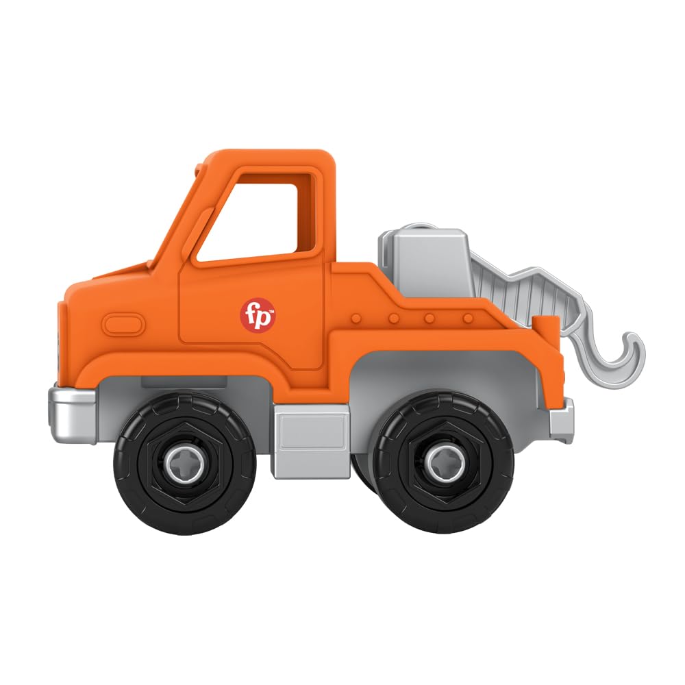 Little People Replacement Part for Fisher-Price Preschool Tow Truck Garage Playset HNJ29 - Replacement Orange and Gray Tow Truck