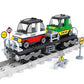 General Jim’s Railway Flatbed Train Car with Cars Building Block Set, 186 Pieces, Brick Built Cargo Rail Transport Model, Compatible with L Scale